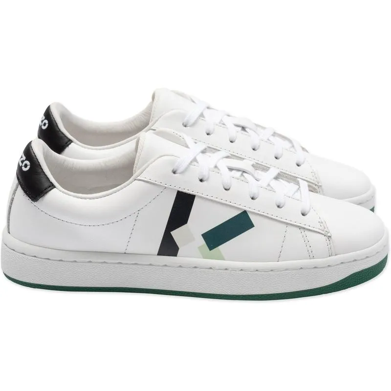 Boys White Logo Trainers