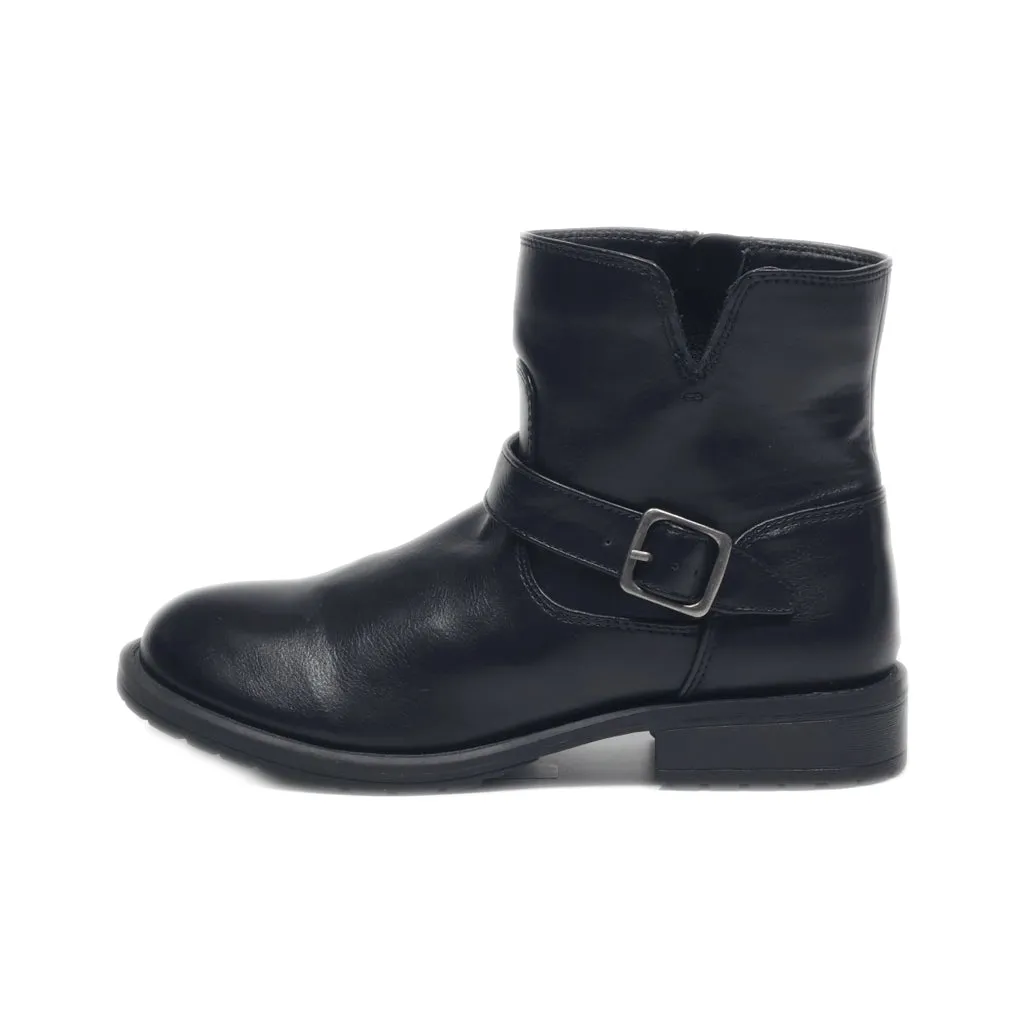 Cat & Jack Ankle Boots Leather Black Colour For Women