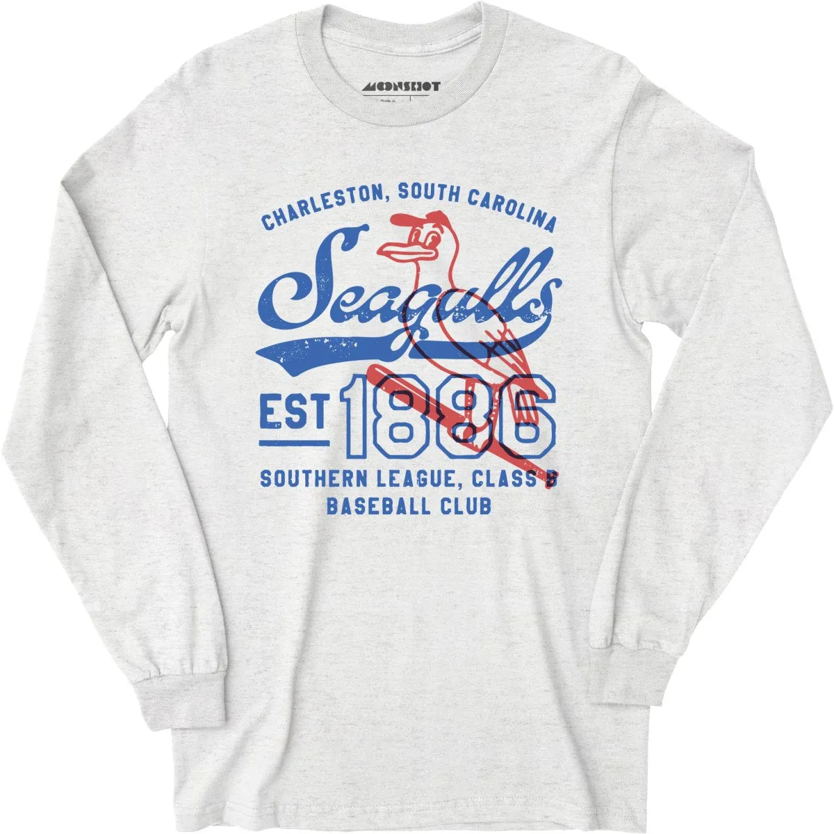 Charleston Seagulls - South Carolina - Vintage Defunct Baseball Teams - Long Sleeve T-Shirt