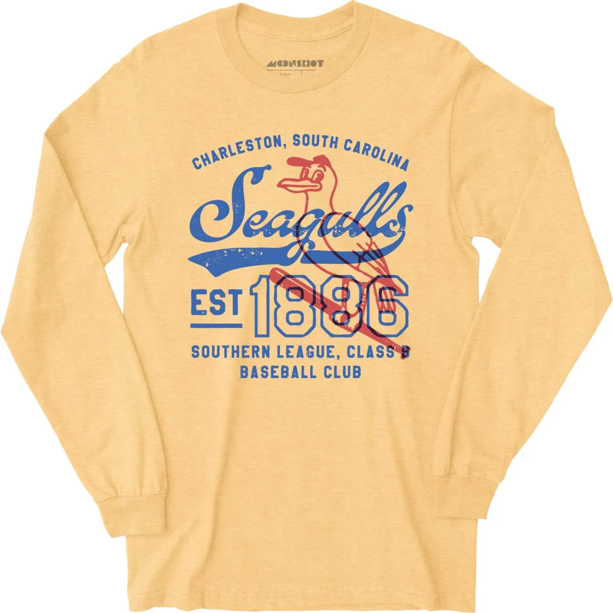 Charleston Seagulls - South Carolina - Vintage Defunct Baseball Teams - Long Sleeve T-Shirt