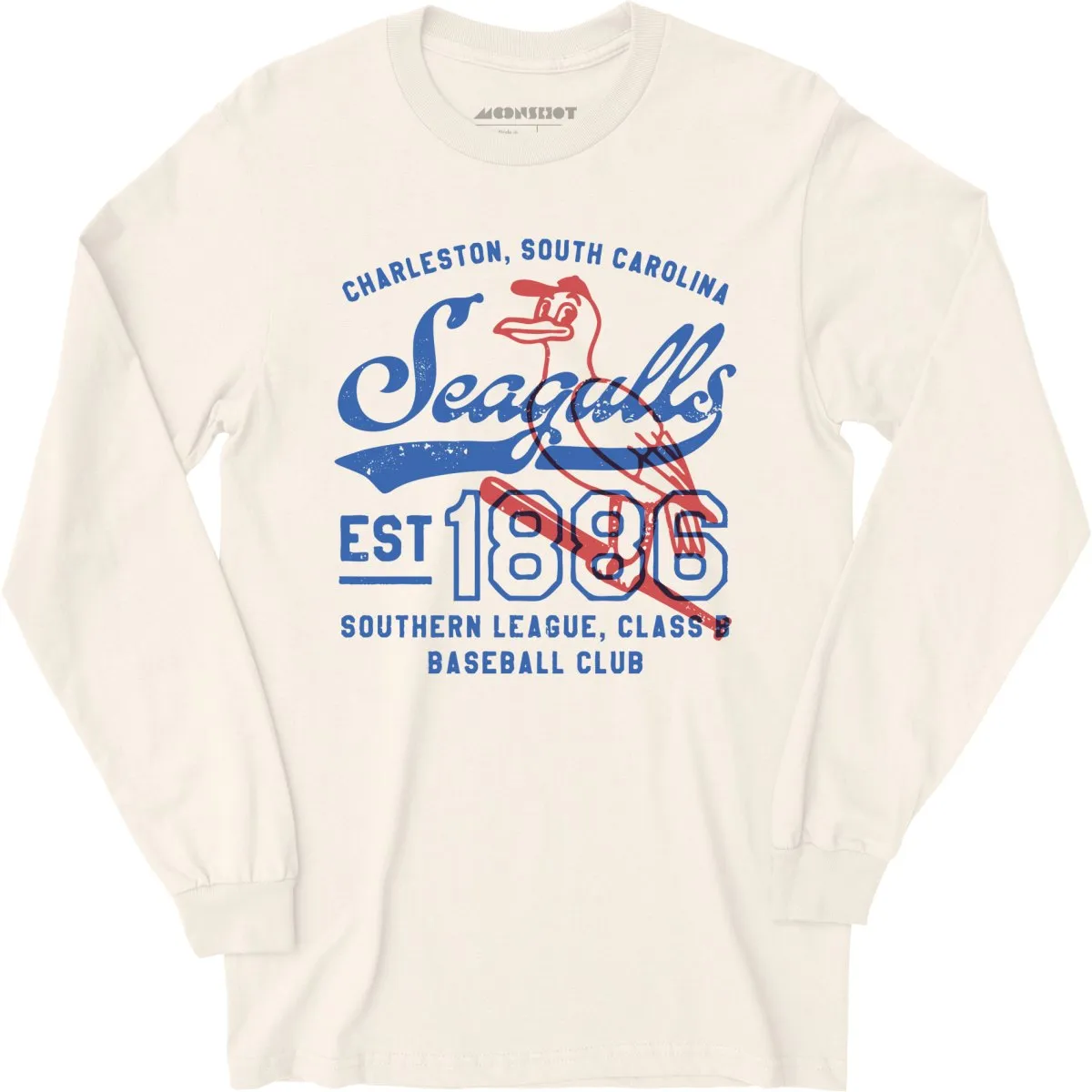 Charleston Seagulls - South Carolina - Vintage Defunct Baseball Teams - Long Sleeve T-Shirt