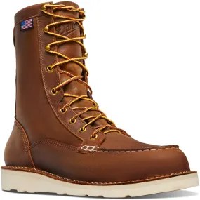 Danner Men's Bull Run 8" Moc Toe USA Made Wedge Work Boot - Tobacco - 15541