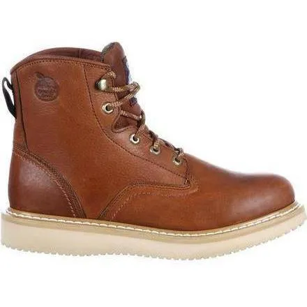 Georgia Men's 6" Wedge Steel Toe Work Boot - Brown - G6342