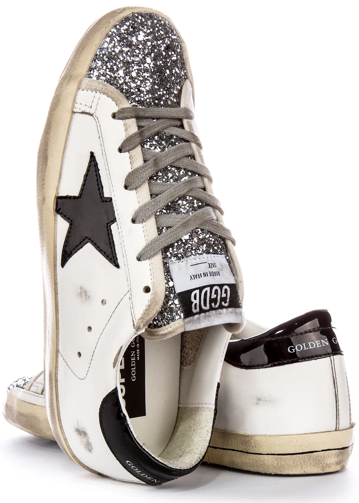 Golden Goose Super Star In White Black For Women