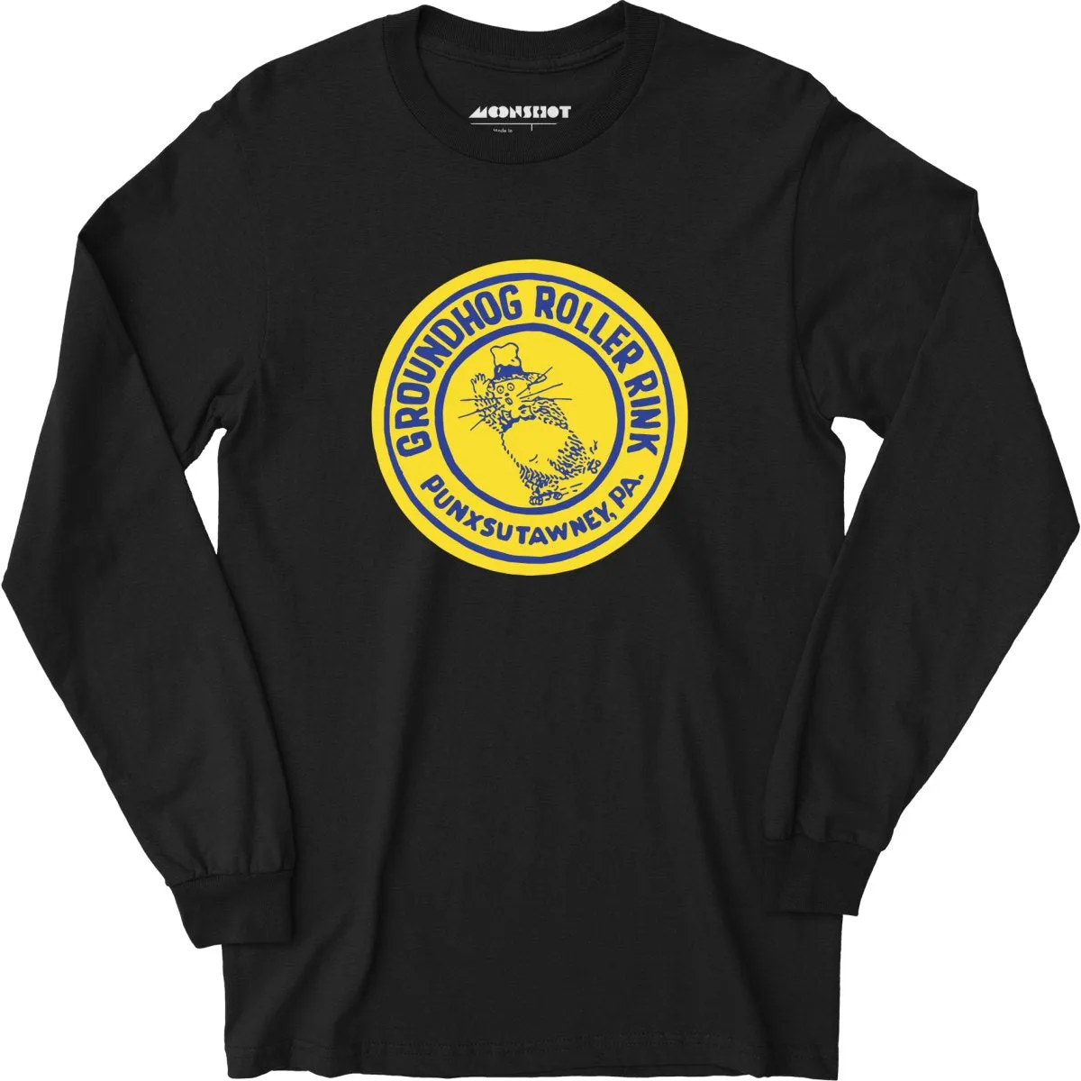 Groundhog Roller Rink - Punxsutawney, PA - Vintage Roller Rink - Long Sleeve T-Shirt