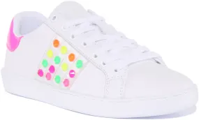 Guess Jacobb Studd In White Pink For Women