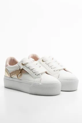 Heart Charm Sneaker White