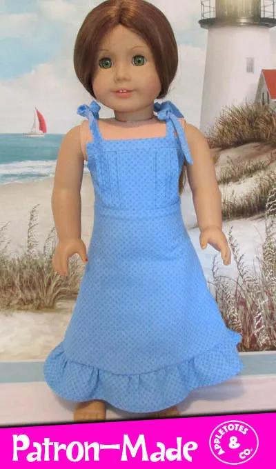 Jillian Maxi Dress Sewing Pattern for 18 Inch Dolls