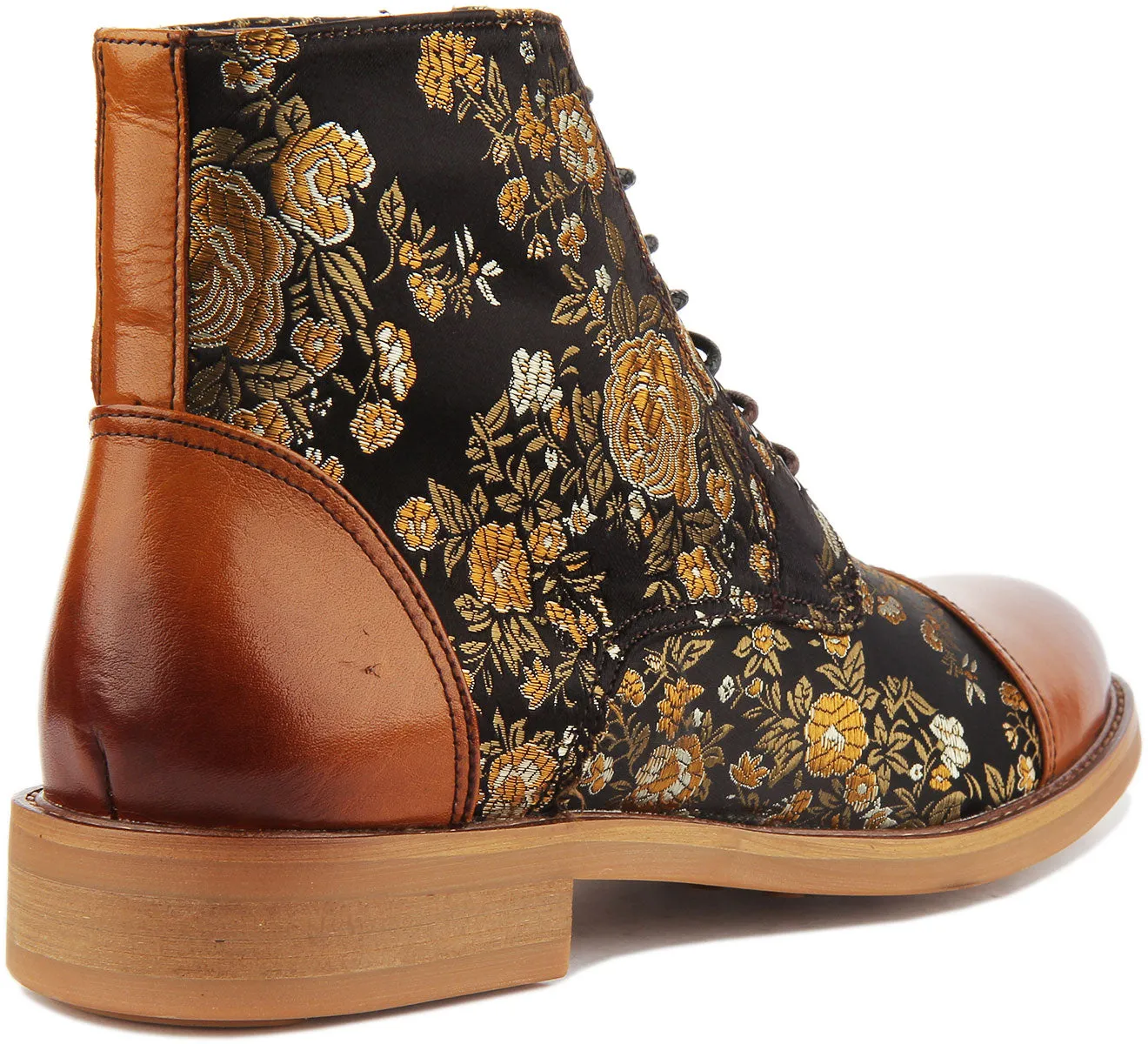 Justinreess England Adam Floral In Brown For Men