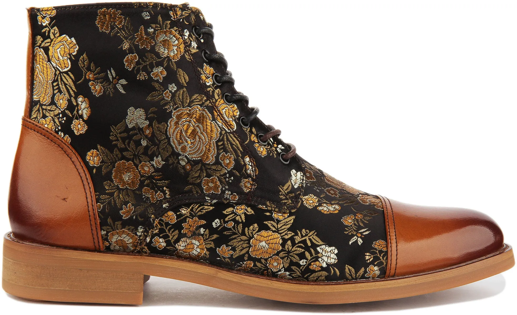 Justinreess England Adam Floral In Brown For Men