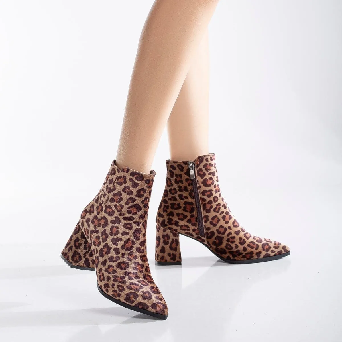 Leia Print Ankle Vegan Boots | Leopard