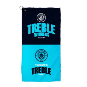 Personalised Manchester City Treble Golf Towel