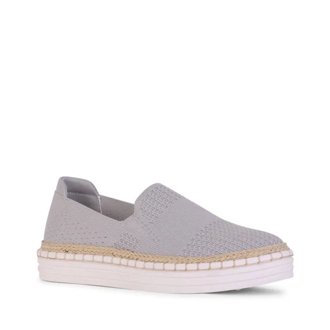 Queen Slip On Sneakers - Grey Knit