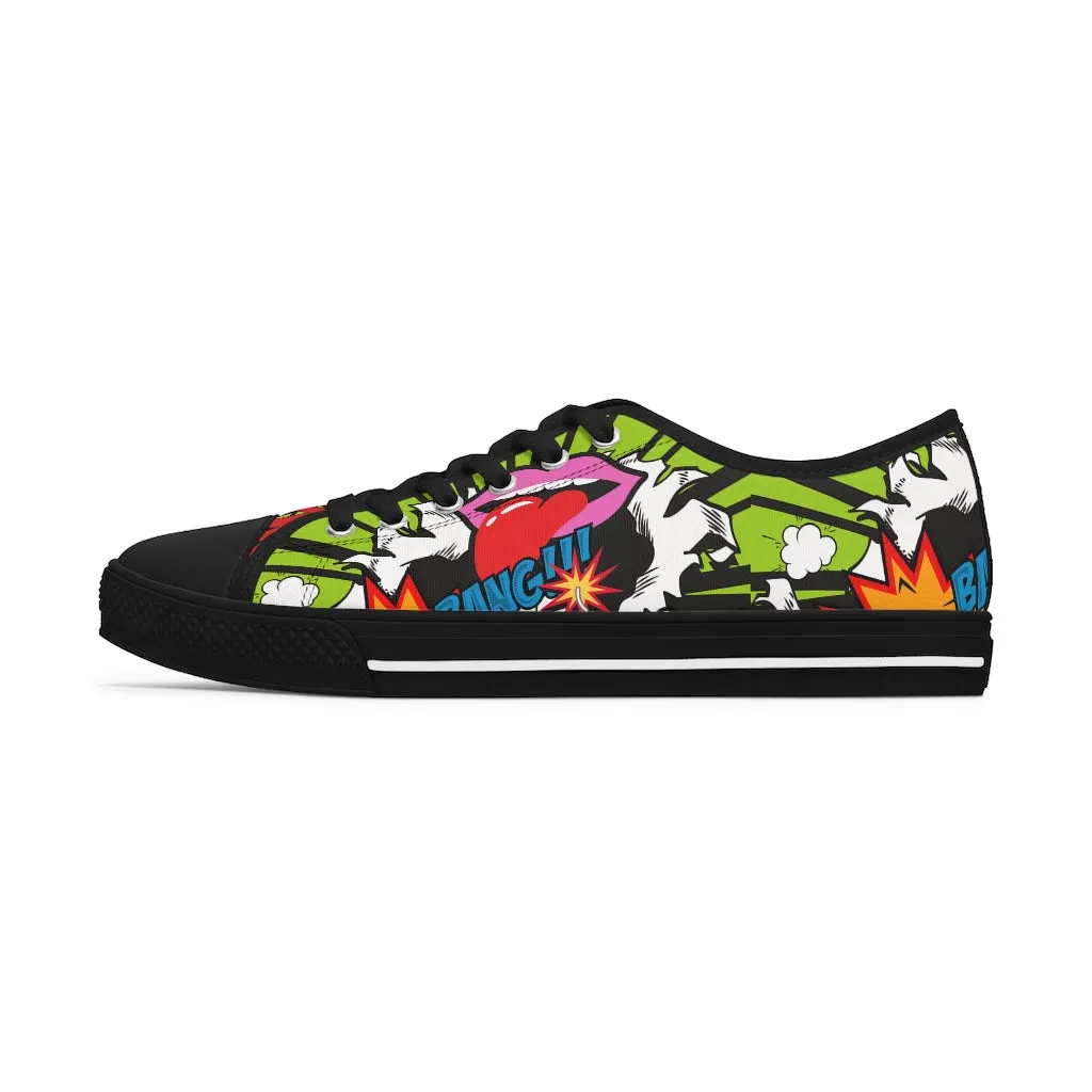 Retro comic Women's Low Top Sneakers