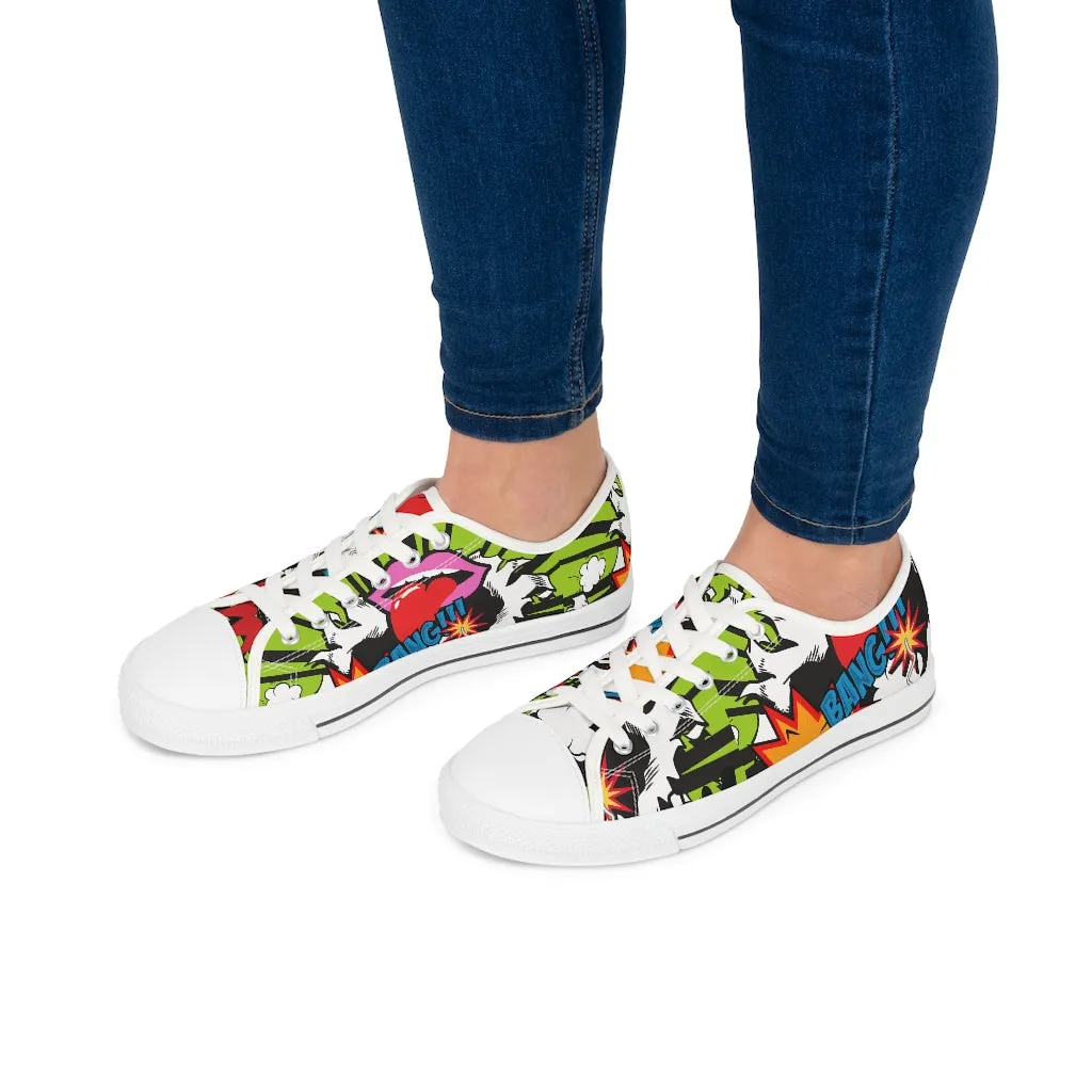 Retro comic Women's Low Top Sneakers