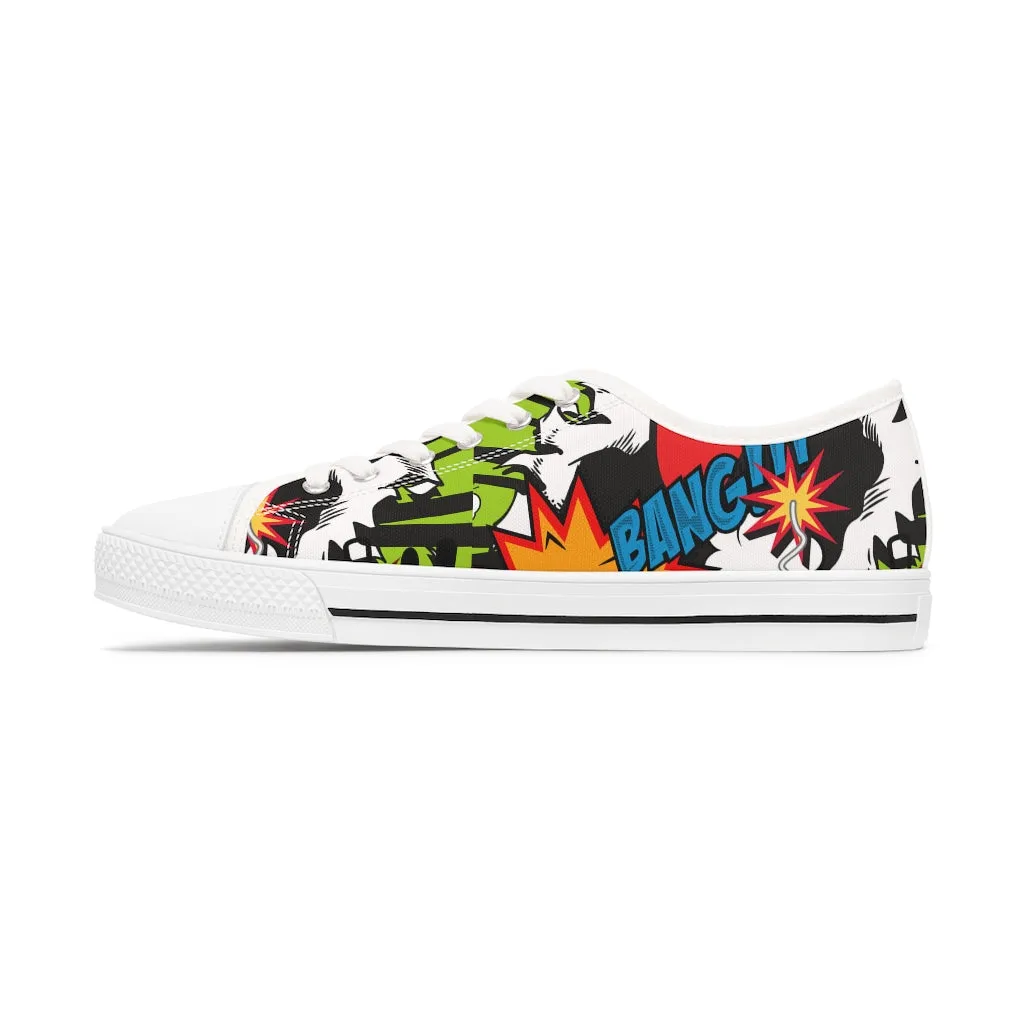 Retro comic Women's Low Top Sneakers