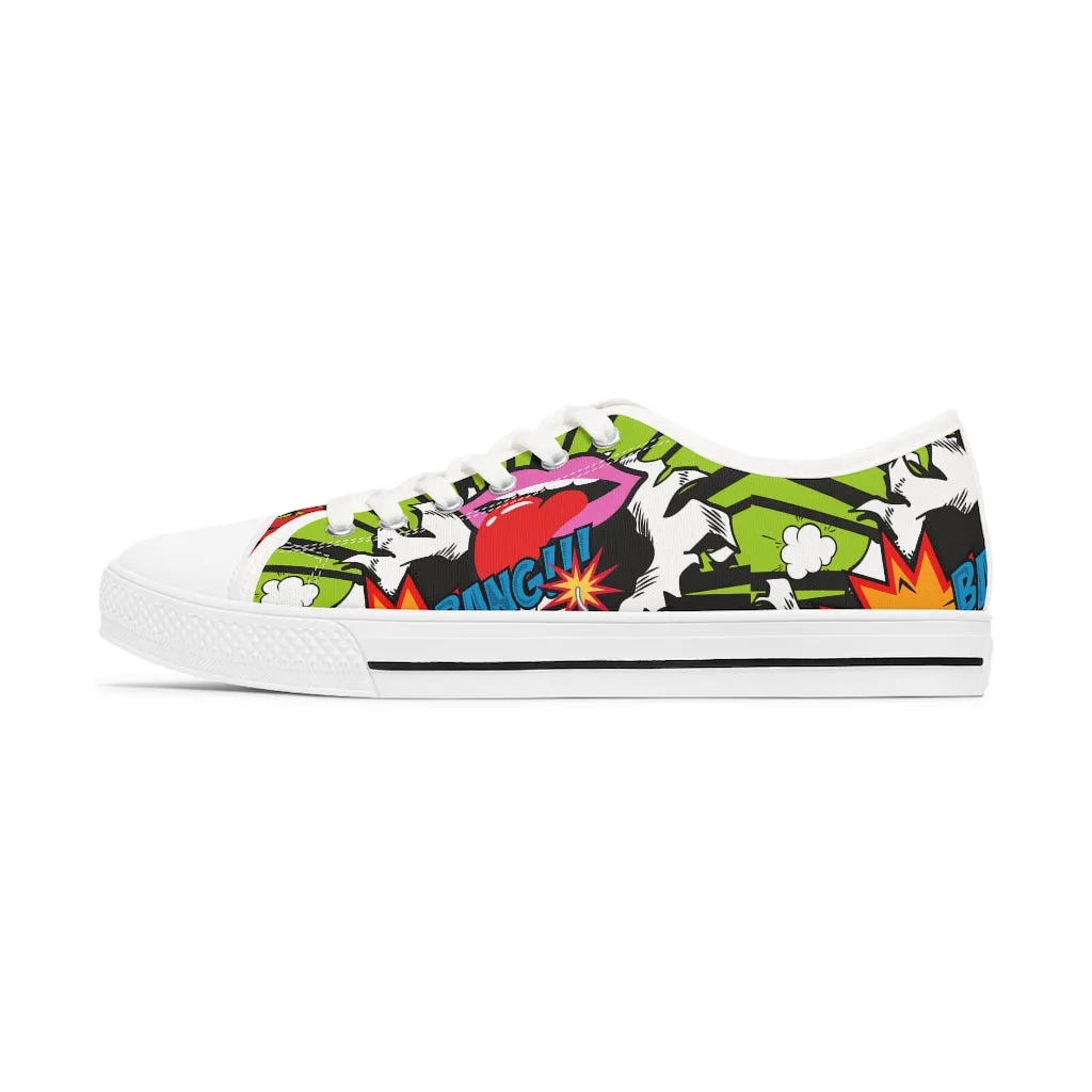 Retro comic Women's Low Top Sneakers