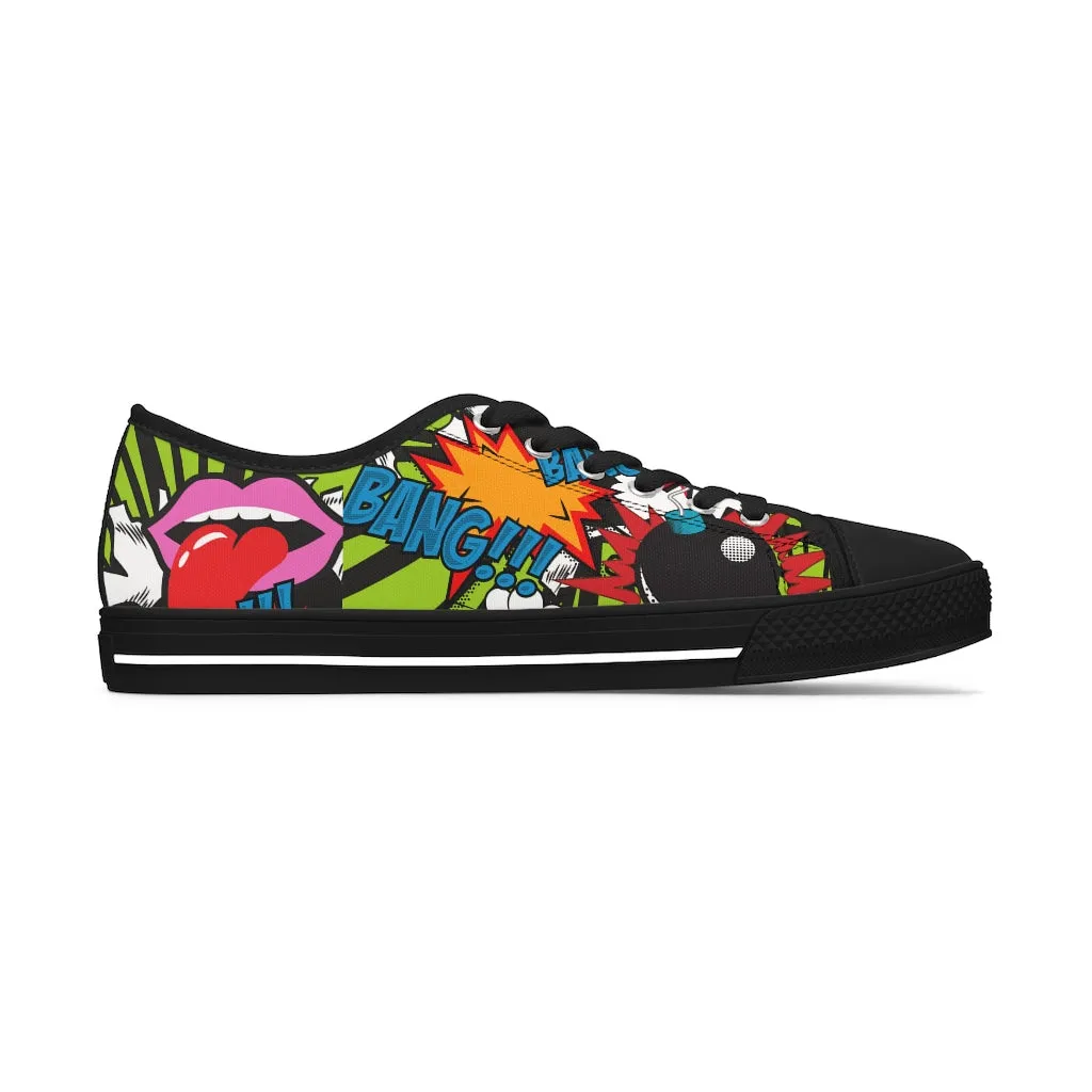 Retro comic Women's Low Top Sneakers