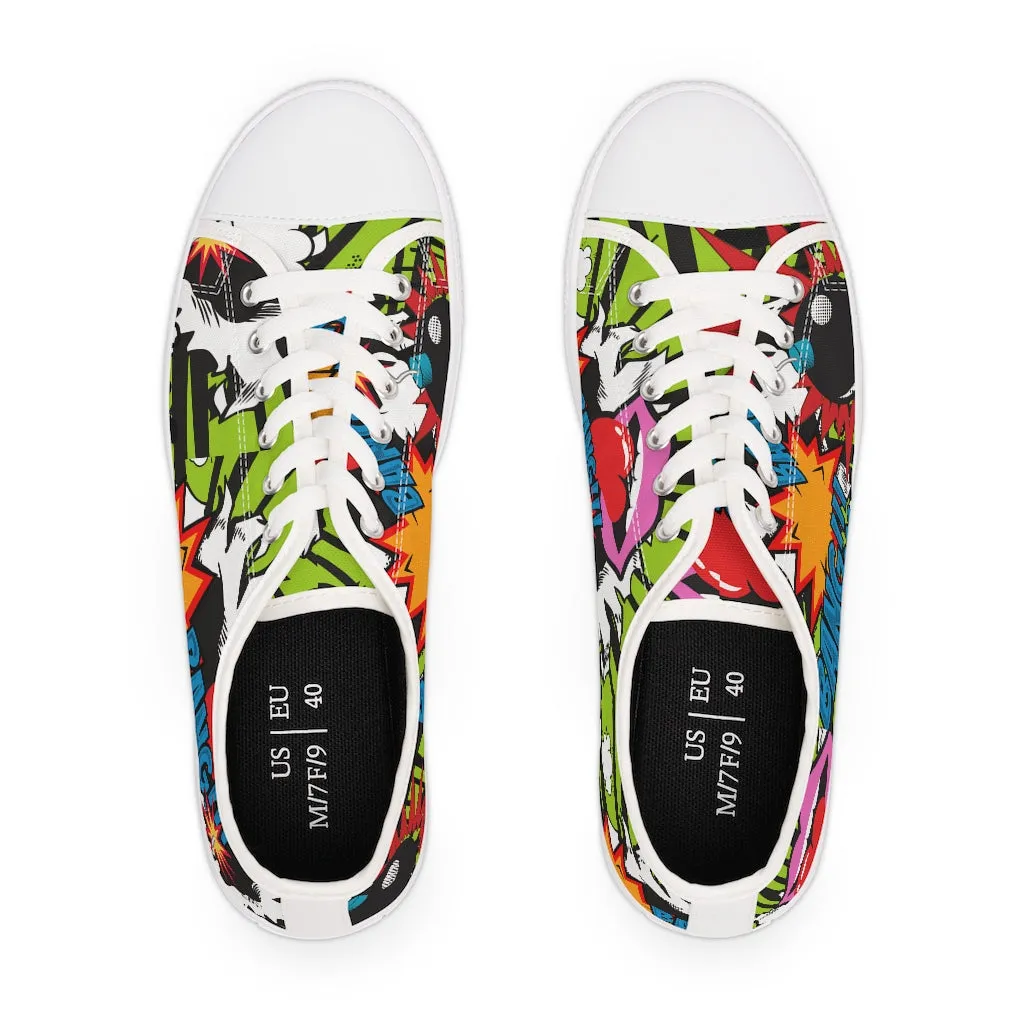 Retro comic Women's Low Top Sneakers