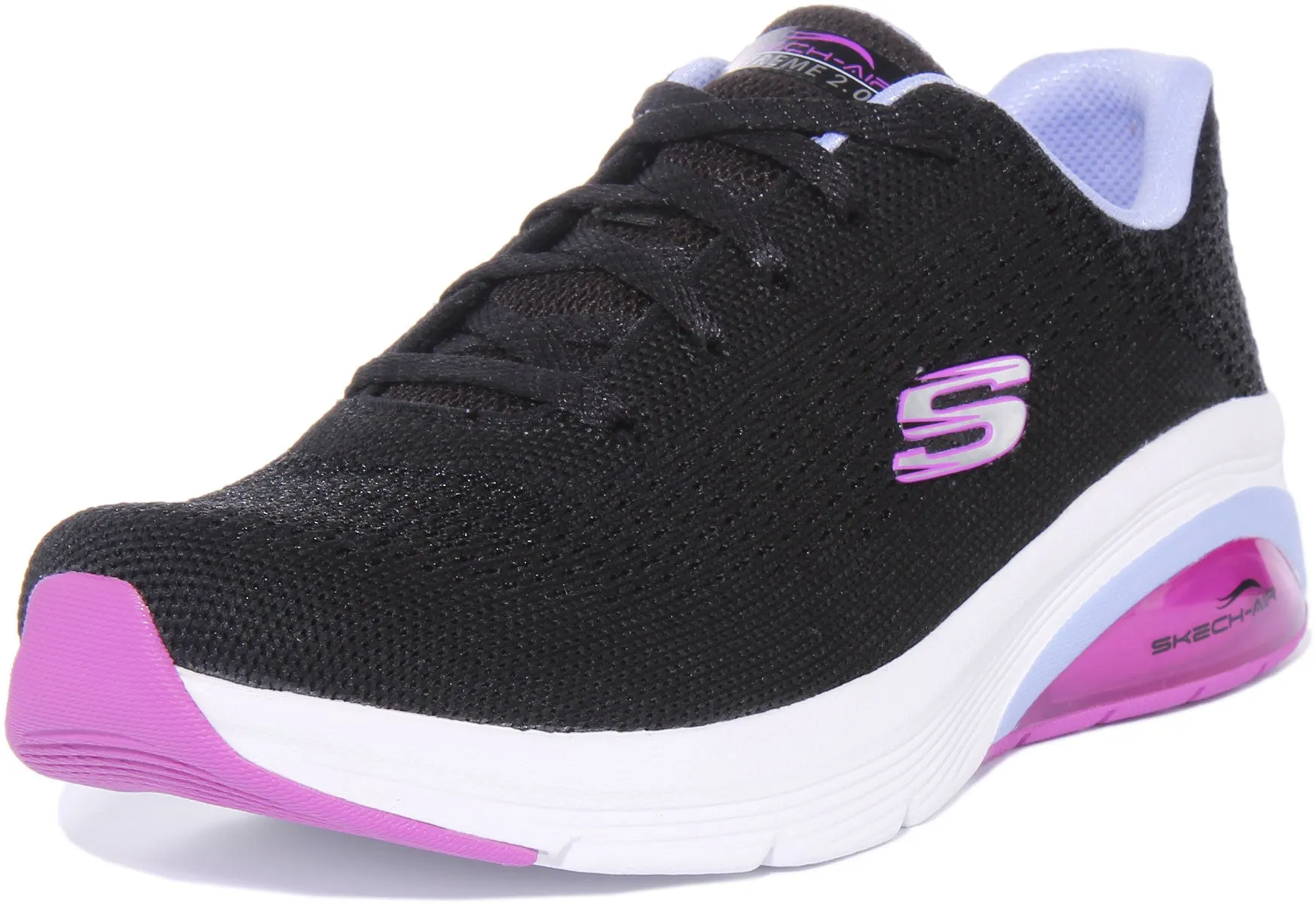 Skechers Classic Vibe In Black Pink For Women