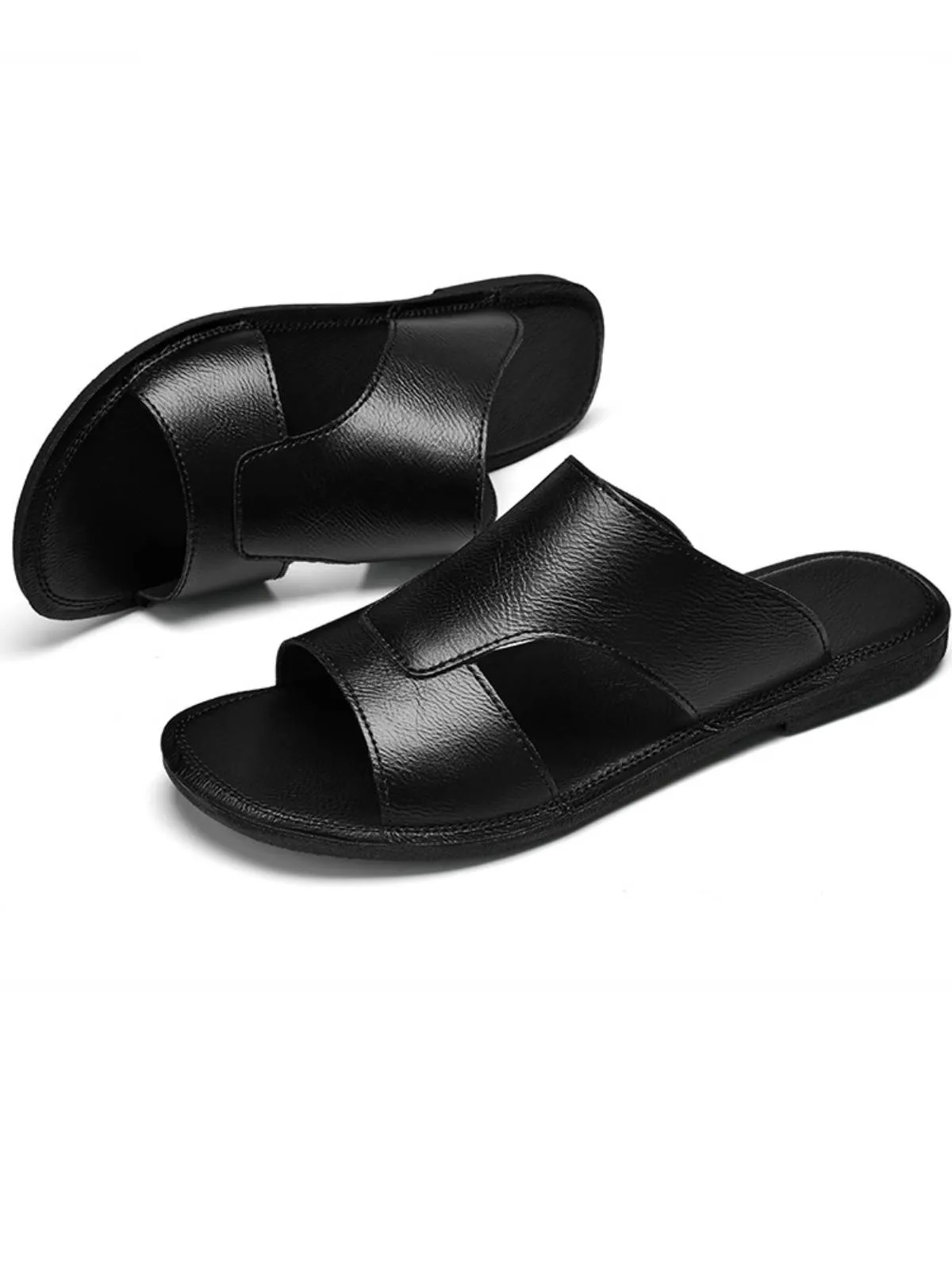 Summer Slip-On Leather Sandals