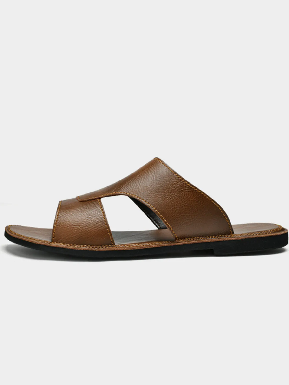 Summer Slip-On Leather Sandals