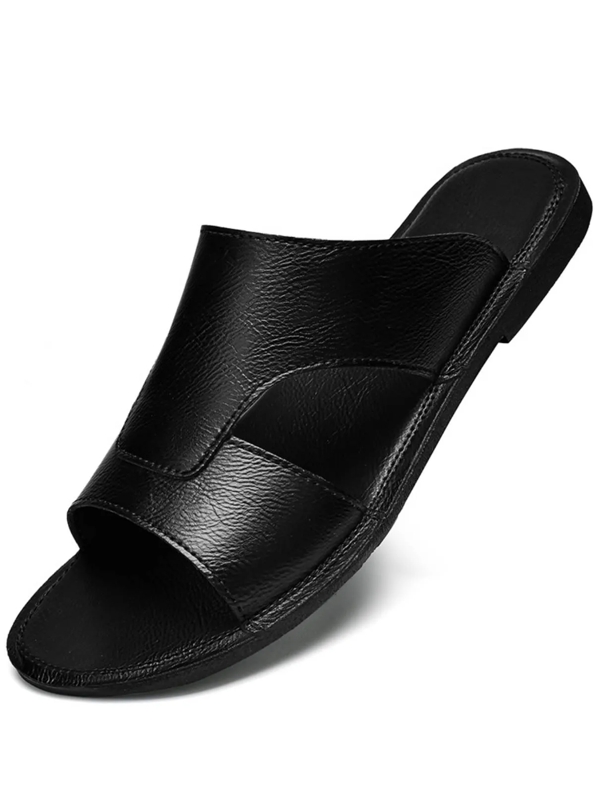 Summer Slip-On Leather Sandals