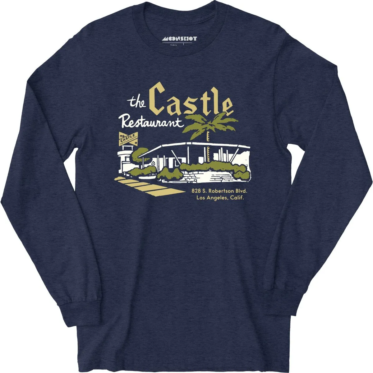 The Castle - Los Angeles, CA - Vintage Restaurant - Long Sleeve T-Shirt