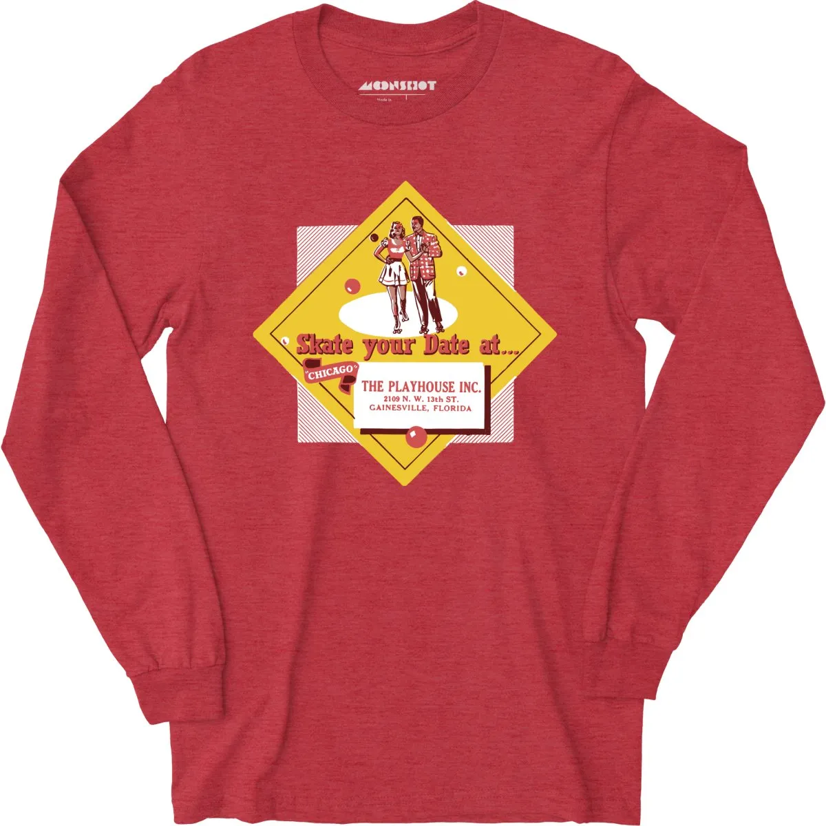 The Playhouse - Gainesville, FL - Vintage Roller Rink - Long Sleeve T-Shirt