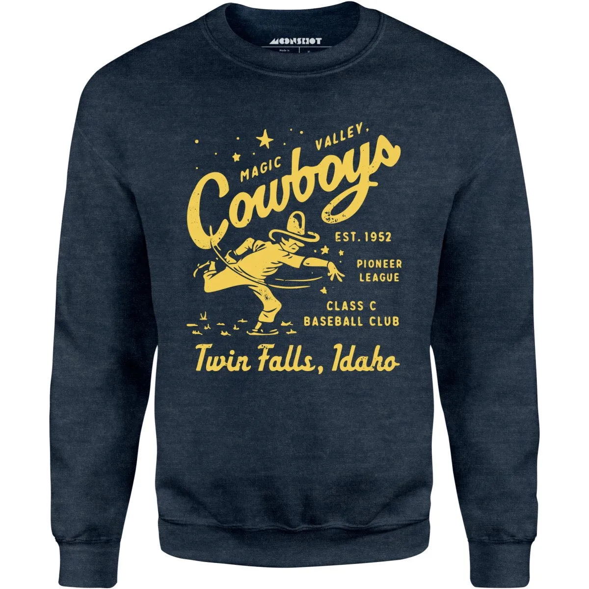 Twin Falls Magic Valley Cowboys - Idaho - Vintage Defunct Baseball Teams - Unisex Sweatshirt