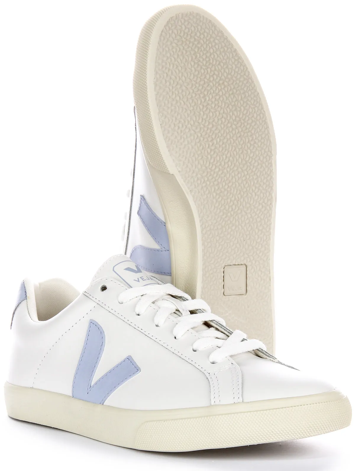 Veja Esplar Logo In White Blue For Women